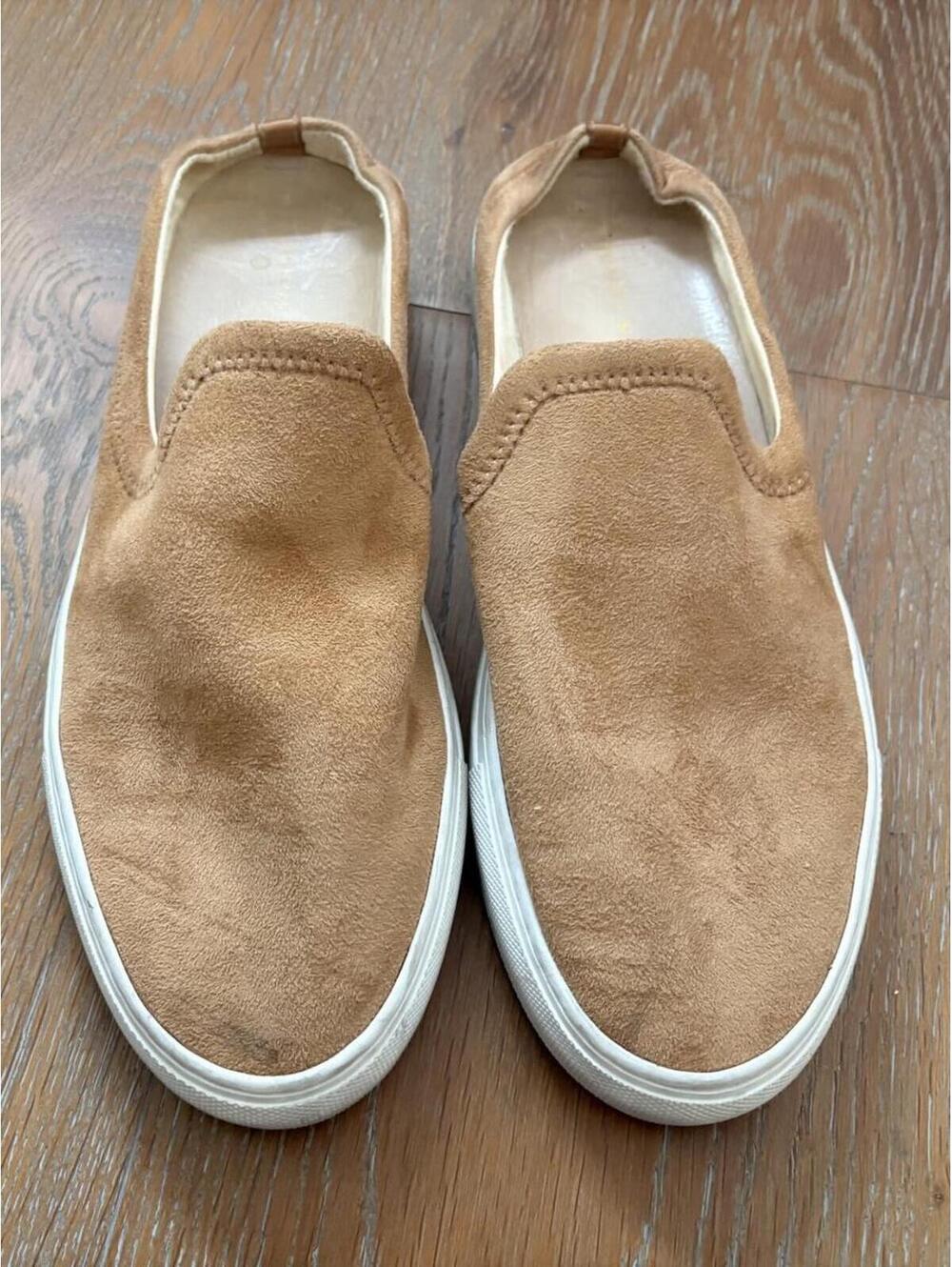 Jenni Kayne Tan Suede Slip-On Slider Sneakers Size 8.5